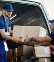 Delivery Man carry the Box